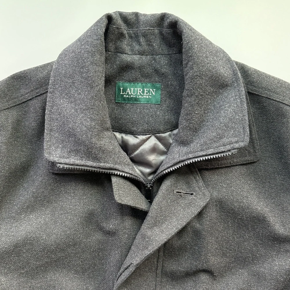 Lauren Ralph Lauren Dark Gray Coat with Quilted Removable Liner - 40S